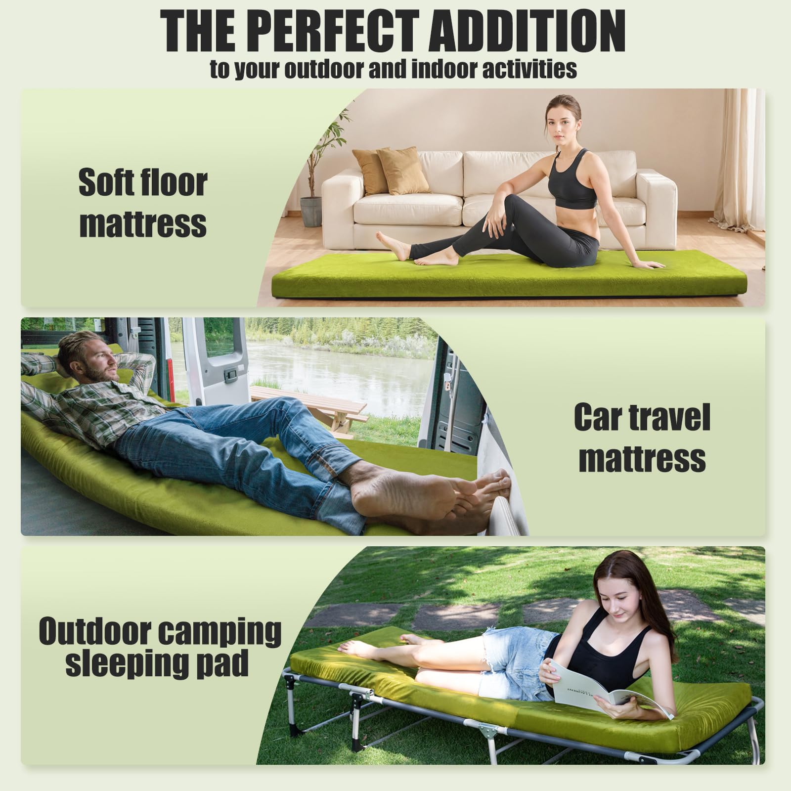 Aodisman sleeping pad machine-washable cover for easy cleanup