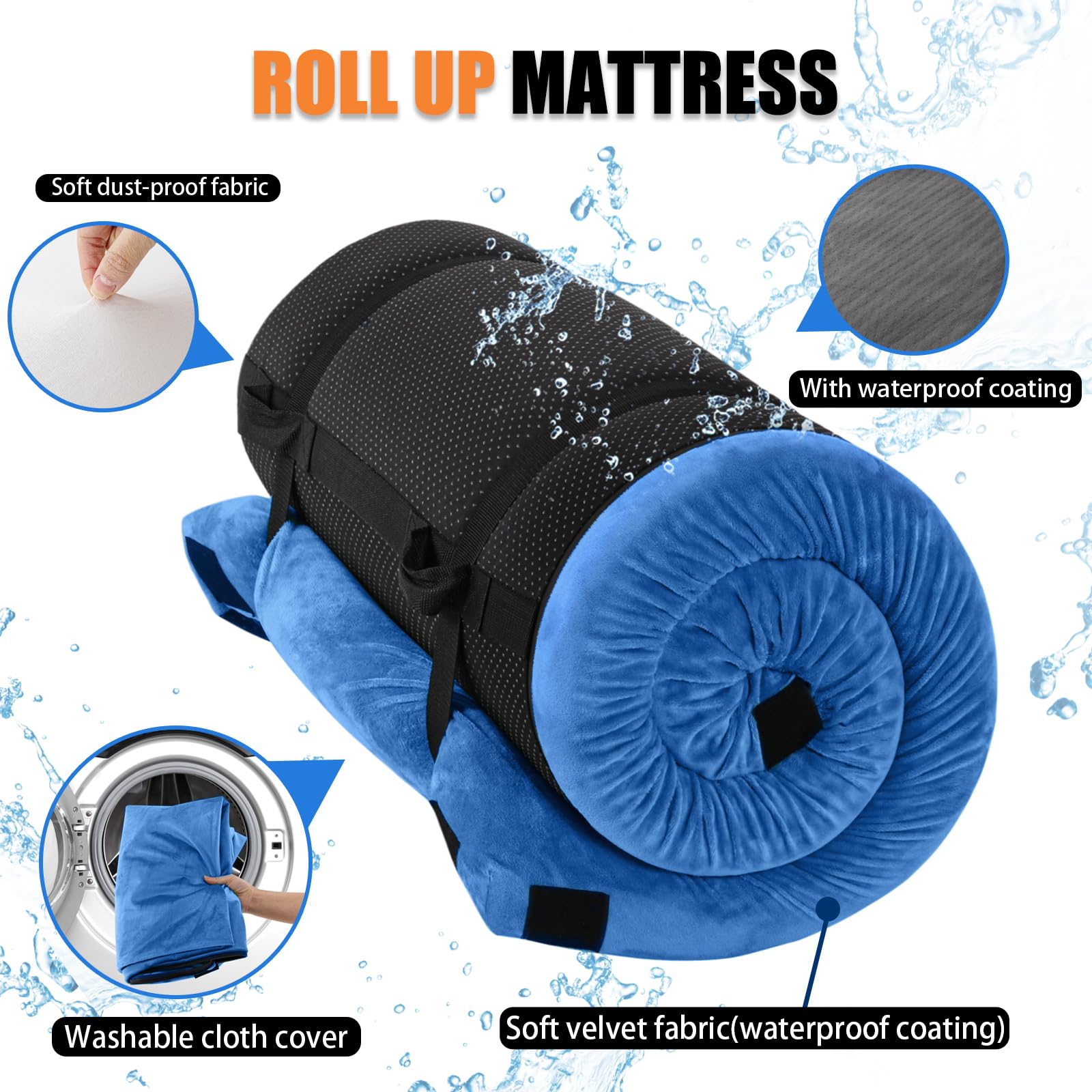 Aodisman Sleeping Pad machine-washable cover simplifies cleaning and care