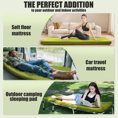 Aodisman sleeping pad soft plush surface highlights comfortable surface for guests and kids.