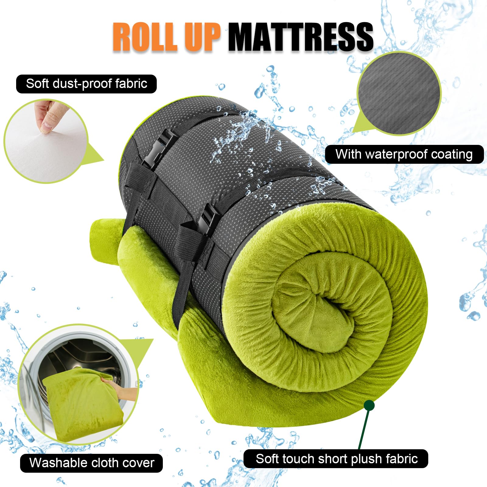Aodisman sleeping pad waterproof back coating blocks moisture for cleaner rest