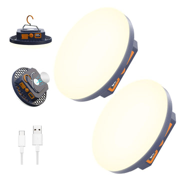AODOO 2pcs 10000mAh camping light pack delivers bright portable illumination for outdoor adventures.