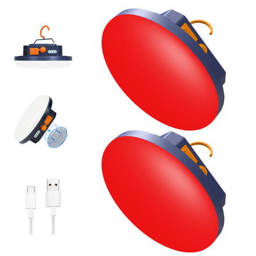 AODOO 2pcs camping light pack ready for portable outdoor illumination.
