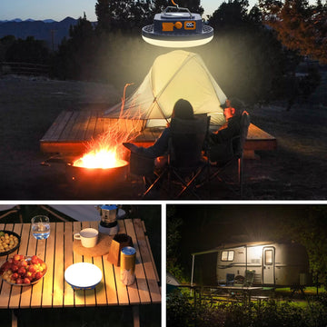 AODOO battery indicator shows status during long camping sessions.