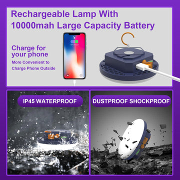 AODOO camping light USB charging during emergencies