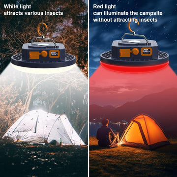AODOO camping light base with hook and magnetic mount for hands-free setup.