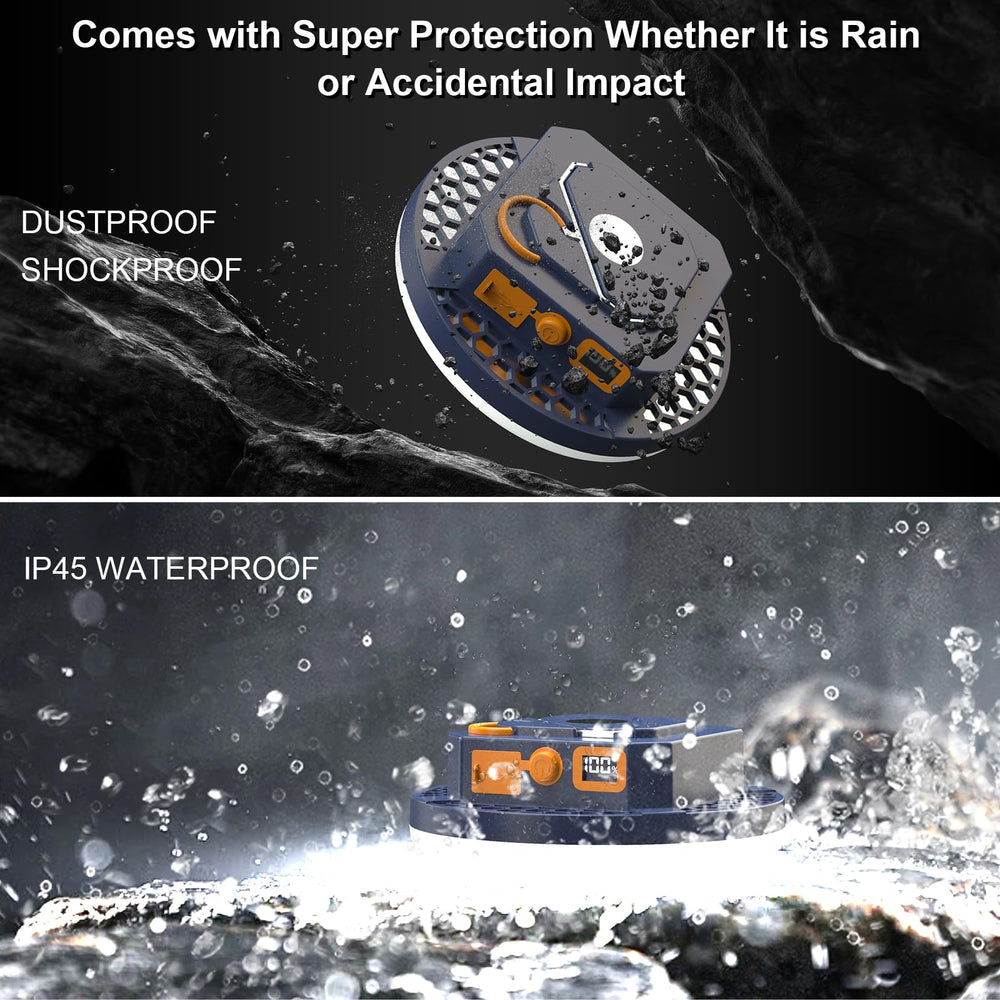 AODOO light with IP45 rating withstands rain and dust.