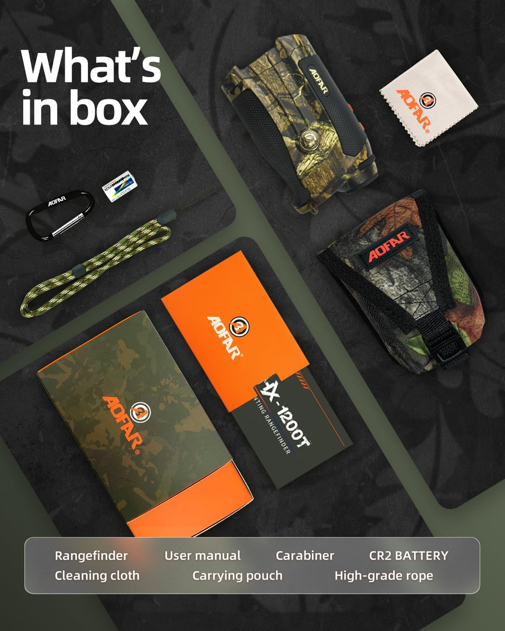 AOFAR HX-1200T compact size fits easily into a range bag for quick access.