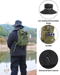 AOFUXTI fishing tool kit pliers closeup highlights sturdy pliers and hook remover for quick line work.