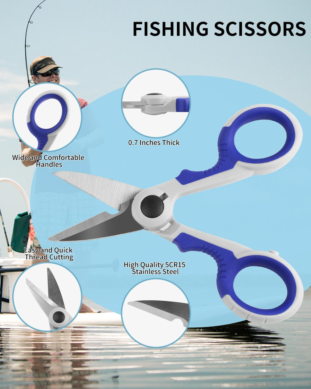 AOFUXTI fishing knife with sharpening tool