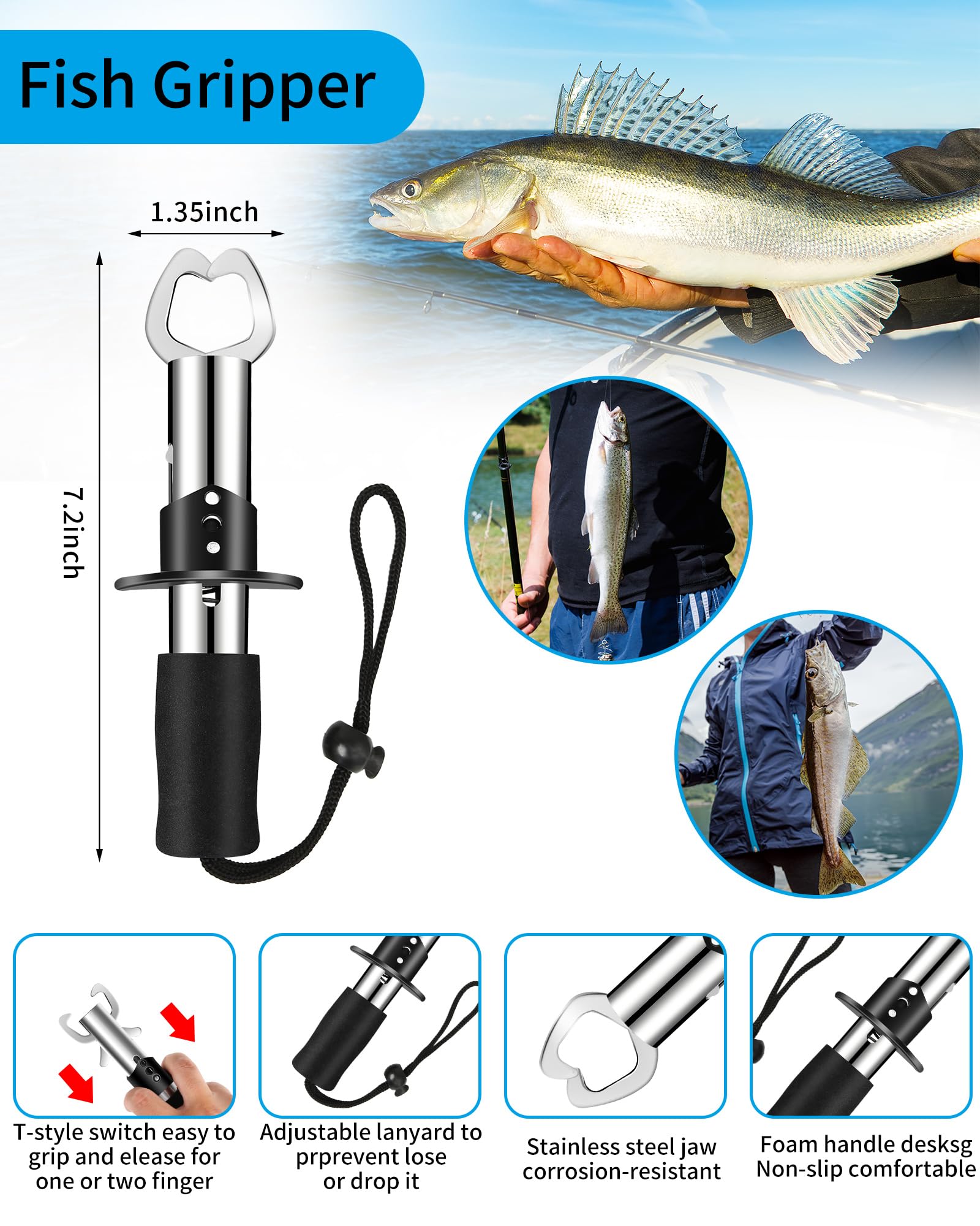 AOFUXTI orange scale fishing tool kit image 2