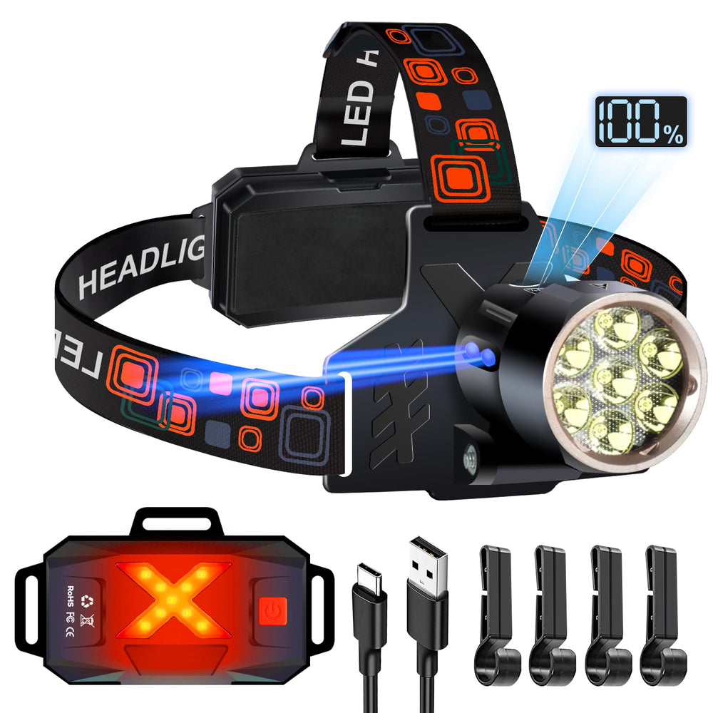 Aoglenic IPX7 waterproof headlamp withstands rain and snow.