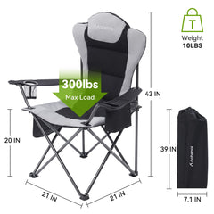 Aohanoi chair shows Head Pocket and large side storage for essentials.