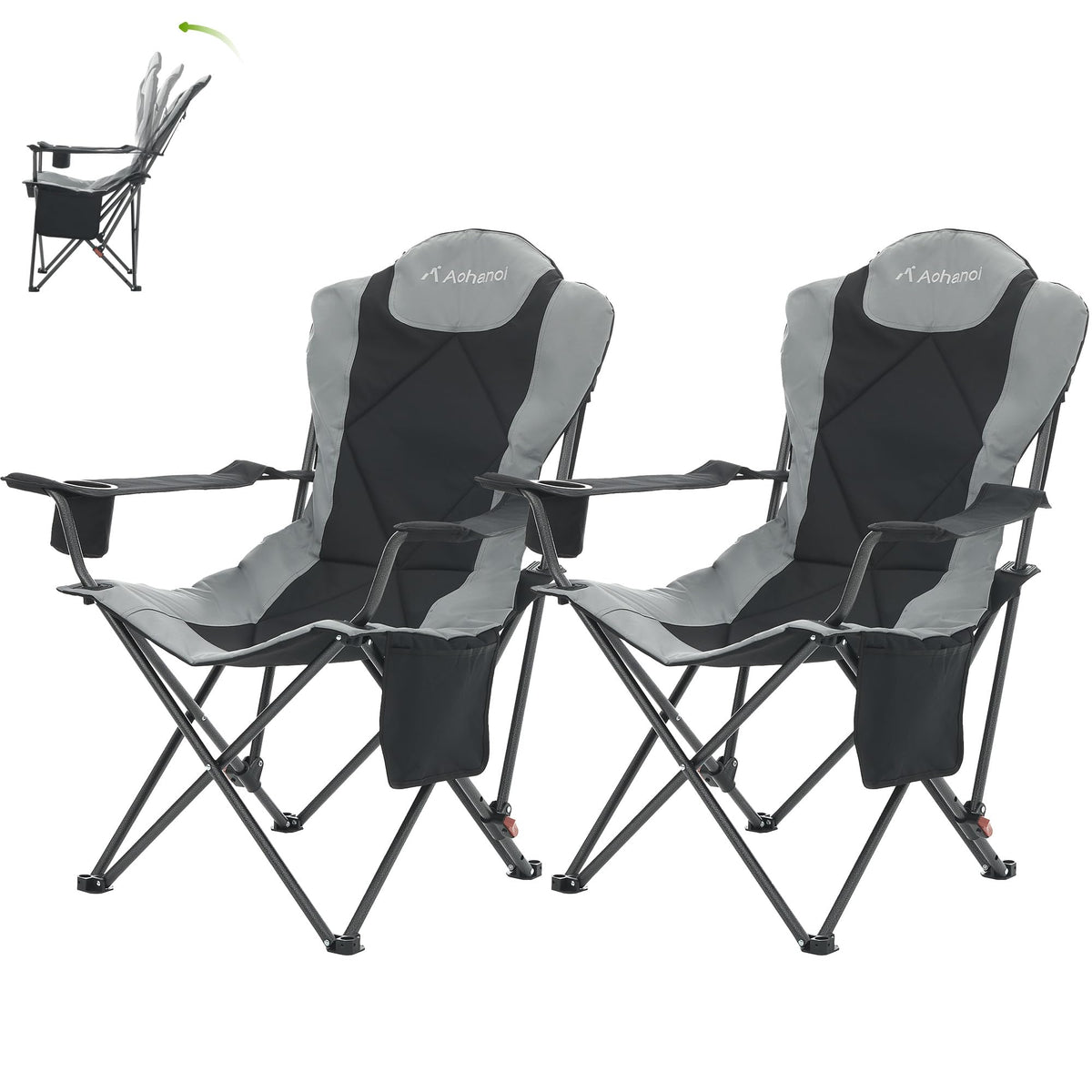 Aohanoi camping chair with adjustable backrest for customizable comfort outdoors