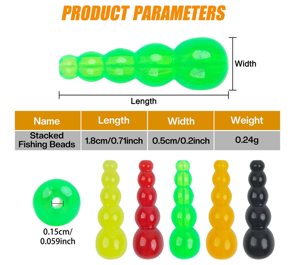 AOHRO KTGCOZS bright color beads for enhanced attraction
