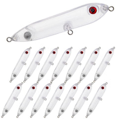 Aollerfilery 15-piece clear unpainted fishing lure blanks kit