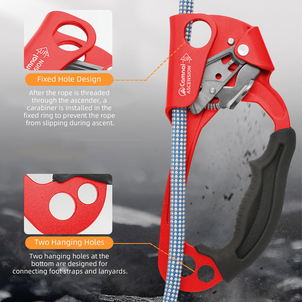 Aomiun anti-slip steel cam provides secure grip and smooth rope movement