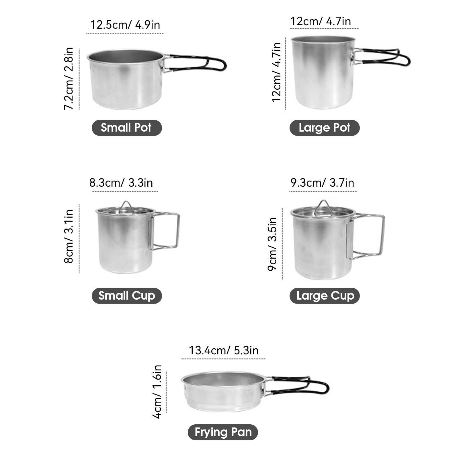 Aomiun camping cookware set campfire use shows sturdy construction and heat tolerance.