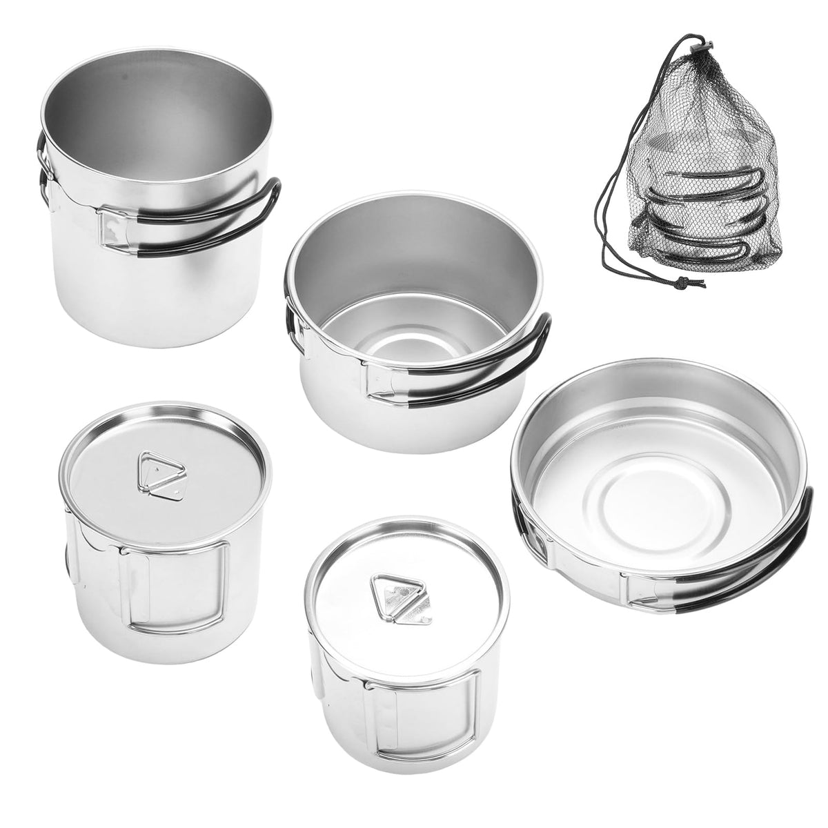 Aomiun camping cookware set large pot for boiling meals on the trail.