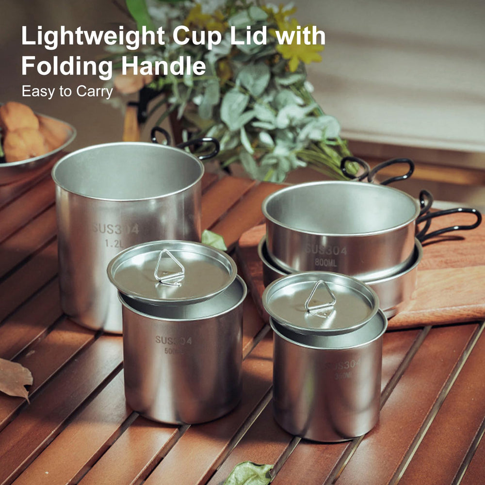 Aomiun camping cookware set small cup for coffee and tea on hikes.