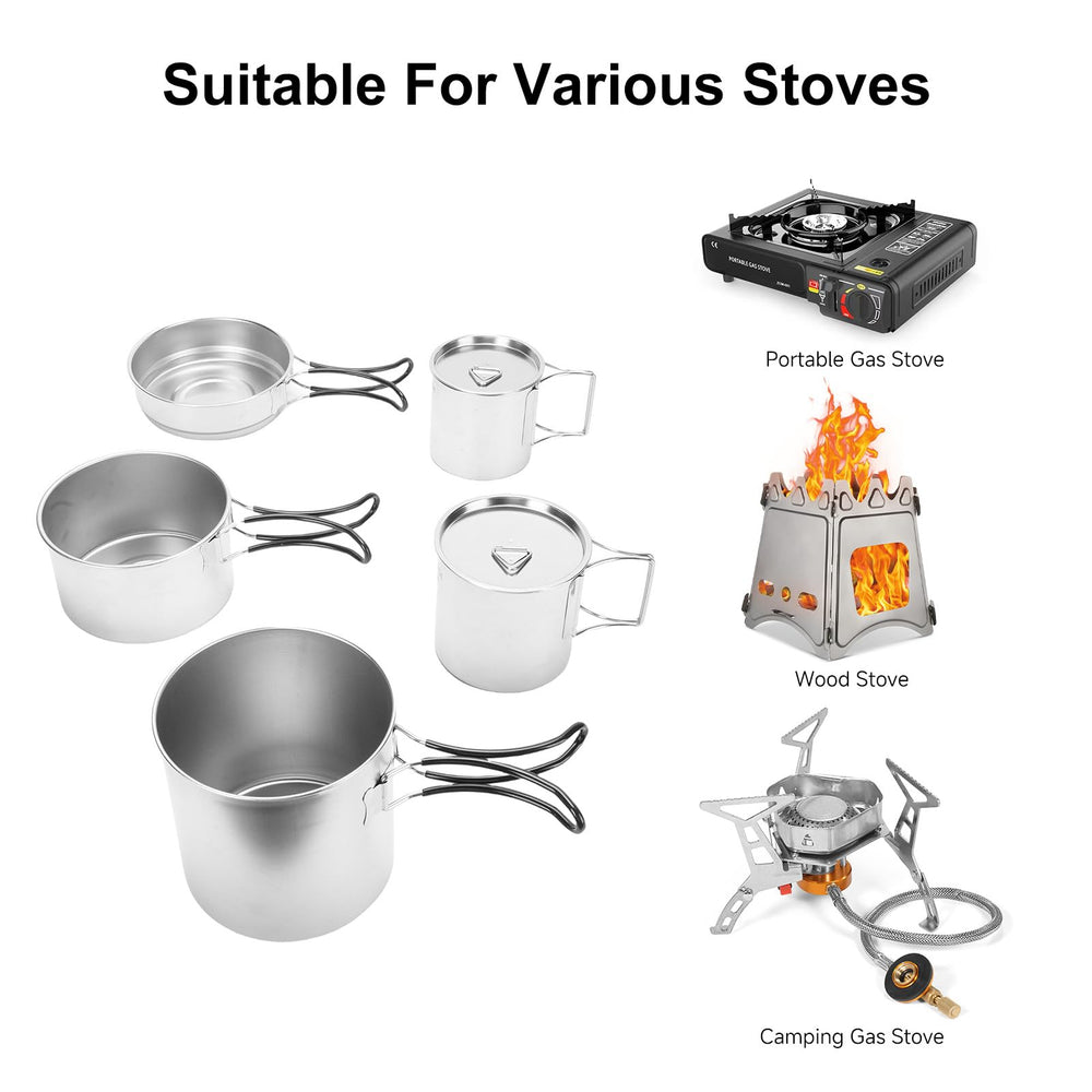 Aomiun camping cookware set storage bag keeps gear organized and ready.