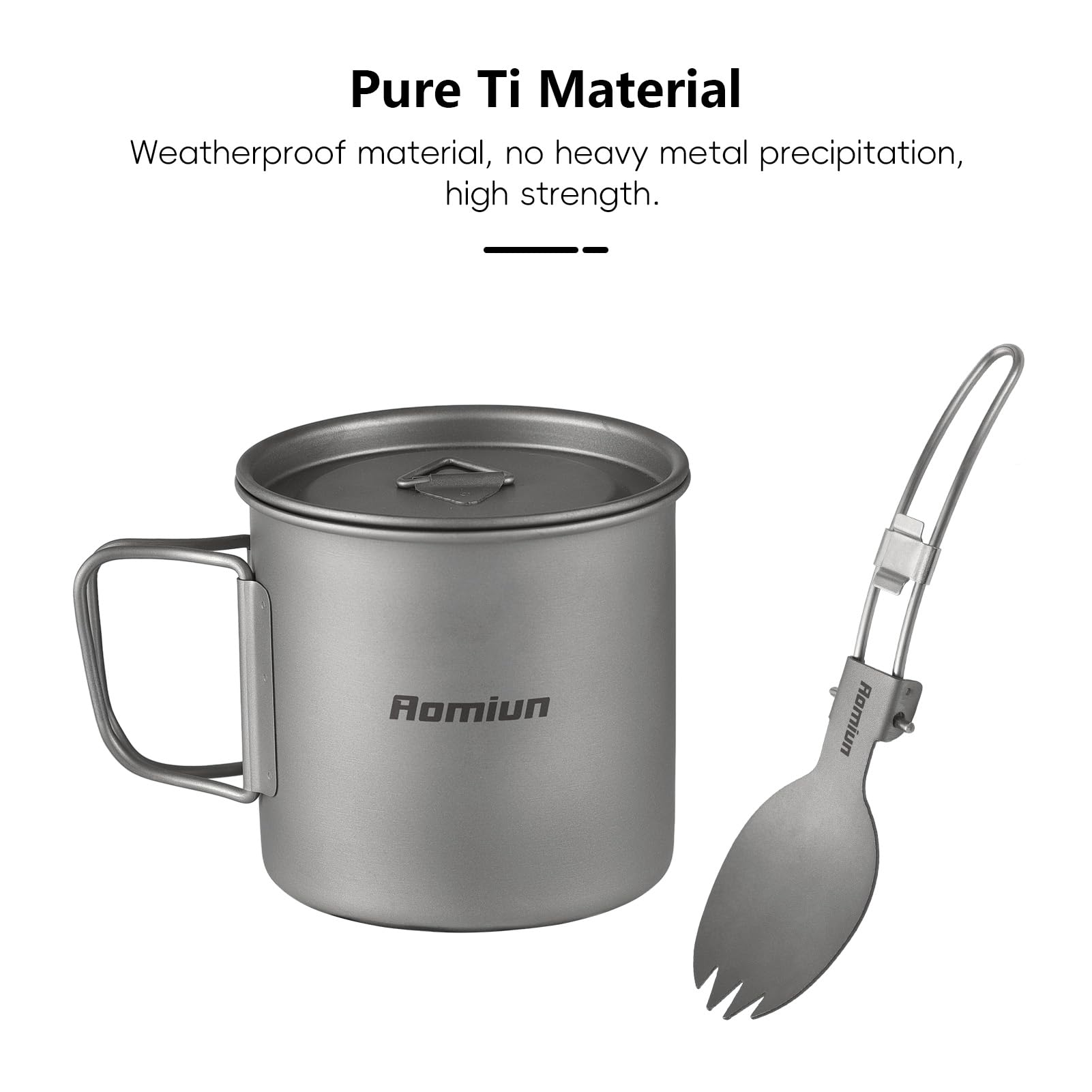 Aomiun camping cup kit is lightweight for backpacking.