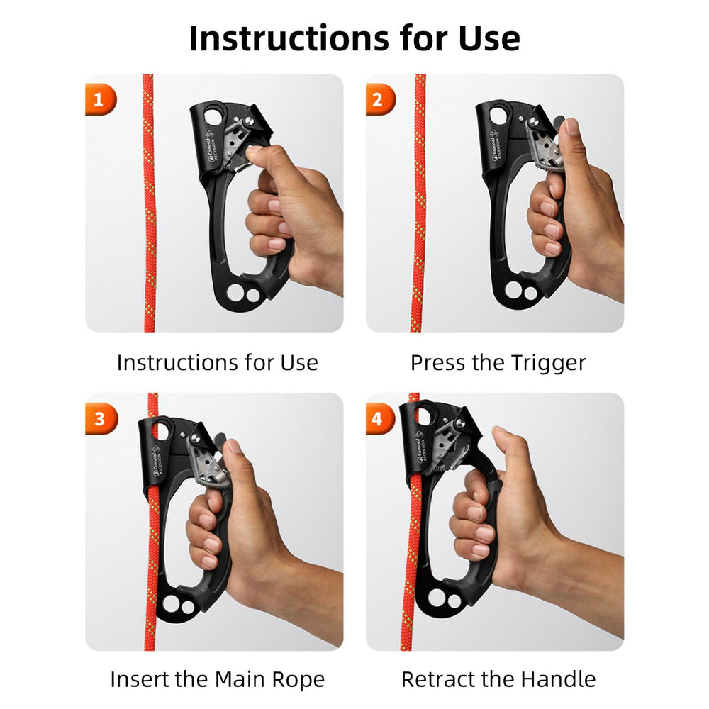 Aomiun cam with mud channels boosts grip on dirty ropes.