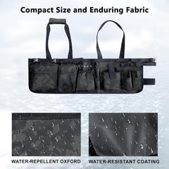 Aomiun fishing bucket bag adjustable hook loop opening fits multiple bucket sizes securely.