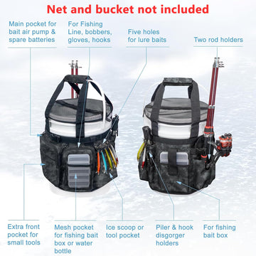 Aomiun Oxford fabric construction delivers rugged durability for outdoor fishing.