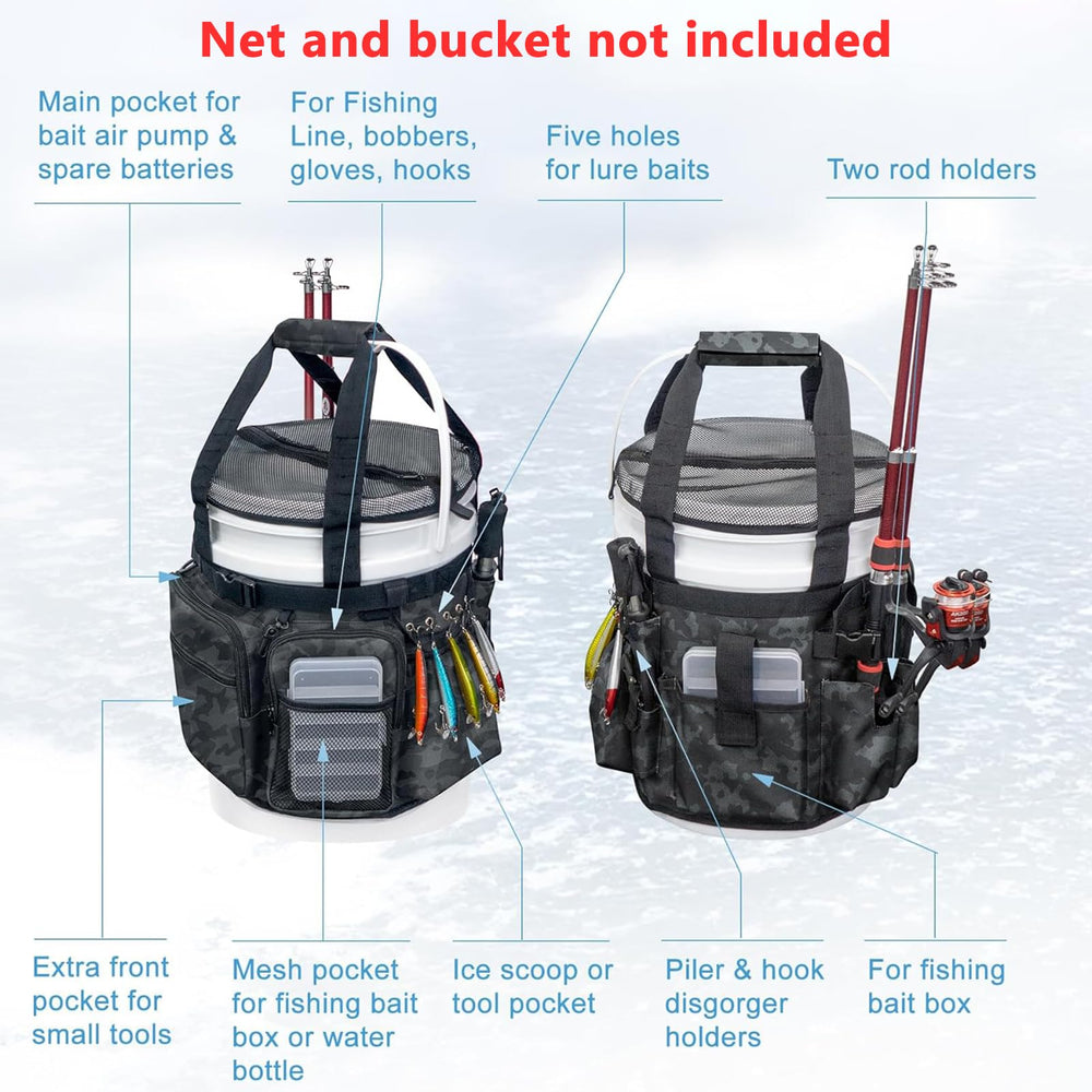 Aomiun Oxford fabric construction delivers rugged durability for outdoor fishing.
