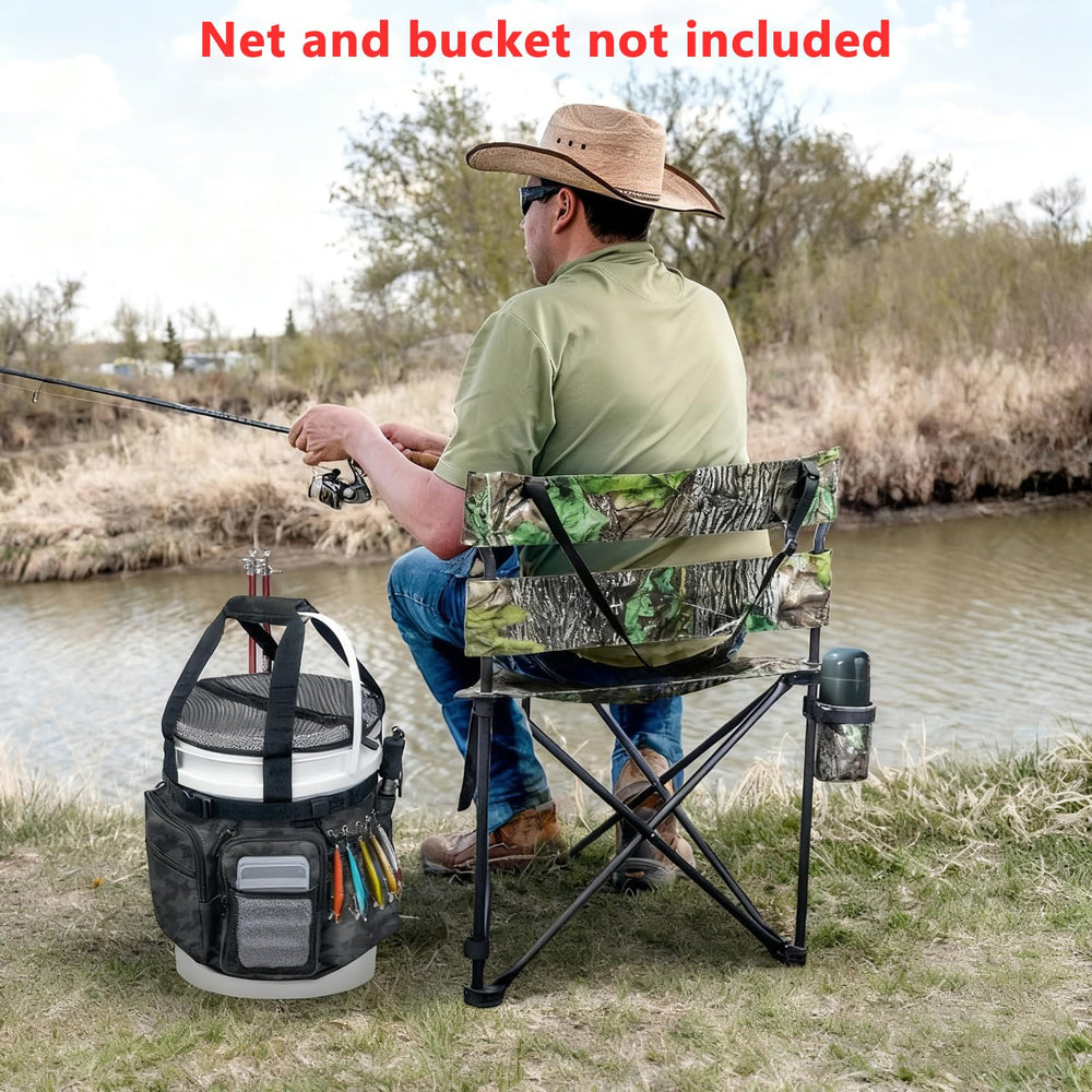 Aomiun bucket bag with detachable strap provides secure, hands-free transport.
