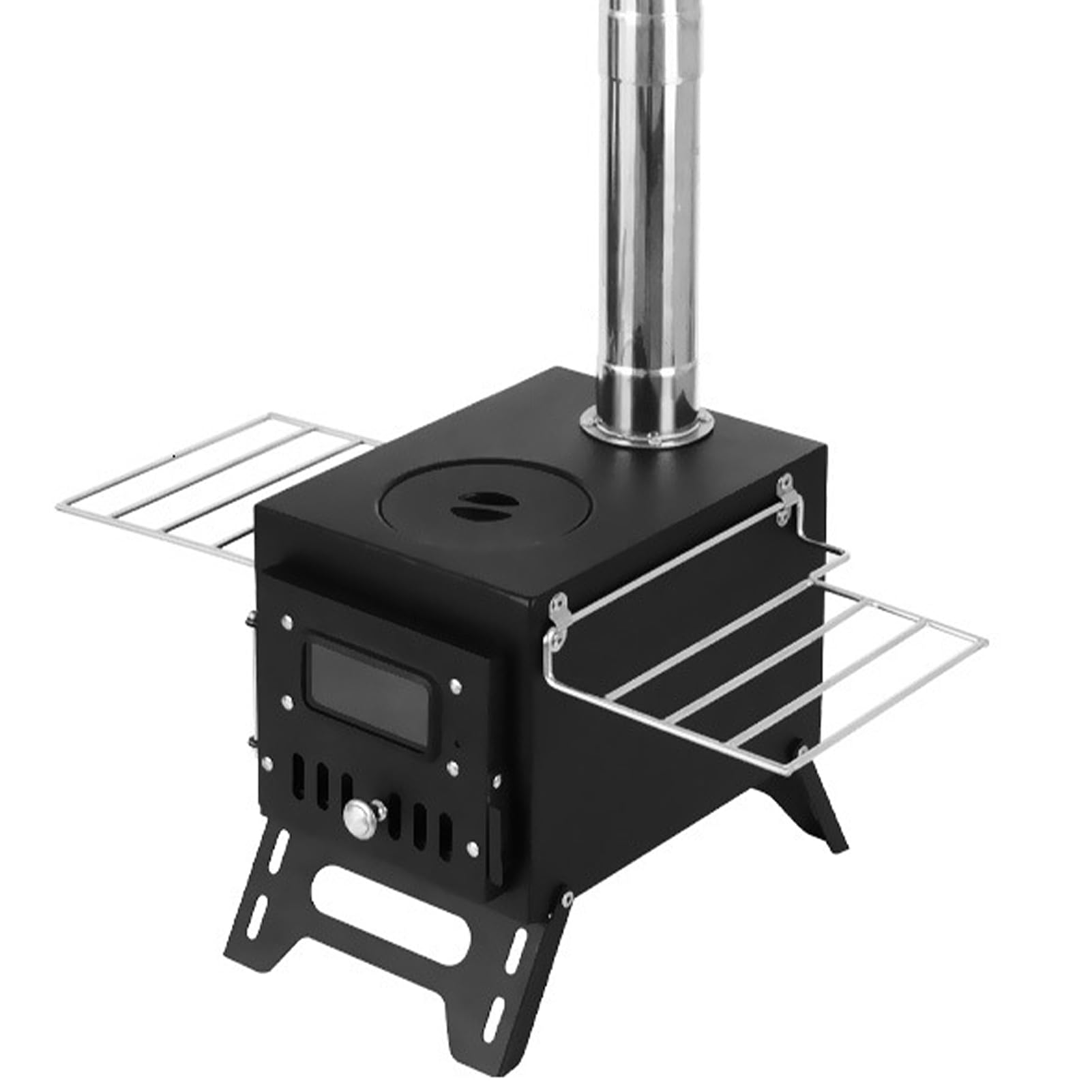 Aomiun Hot Tent Stove shows durable iron and stainless steel construction for rugged camping heat
