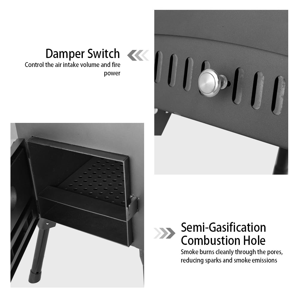 Multipurpose design supports heating and cooking on winter trips and summer outings