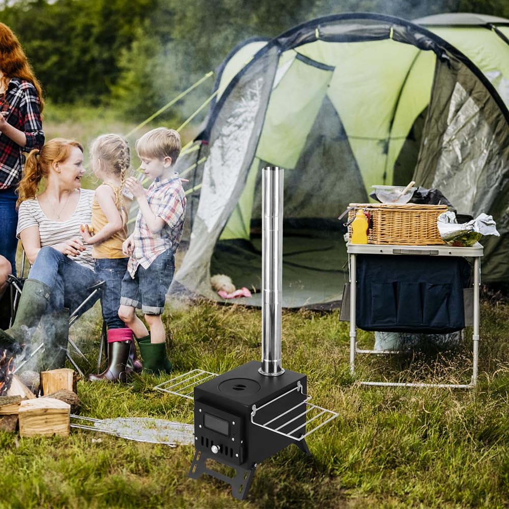 Top cooking hole fits kettles and skillets for versatile outdoor meals