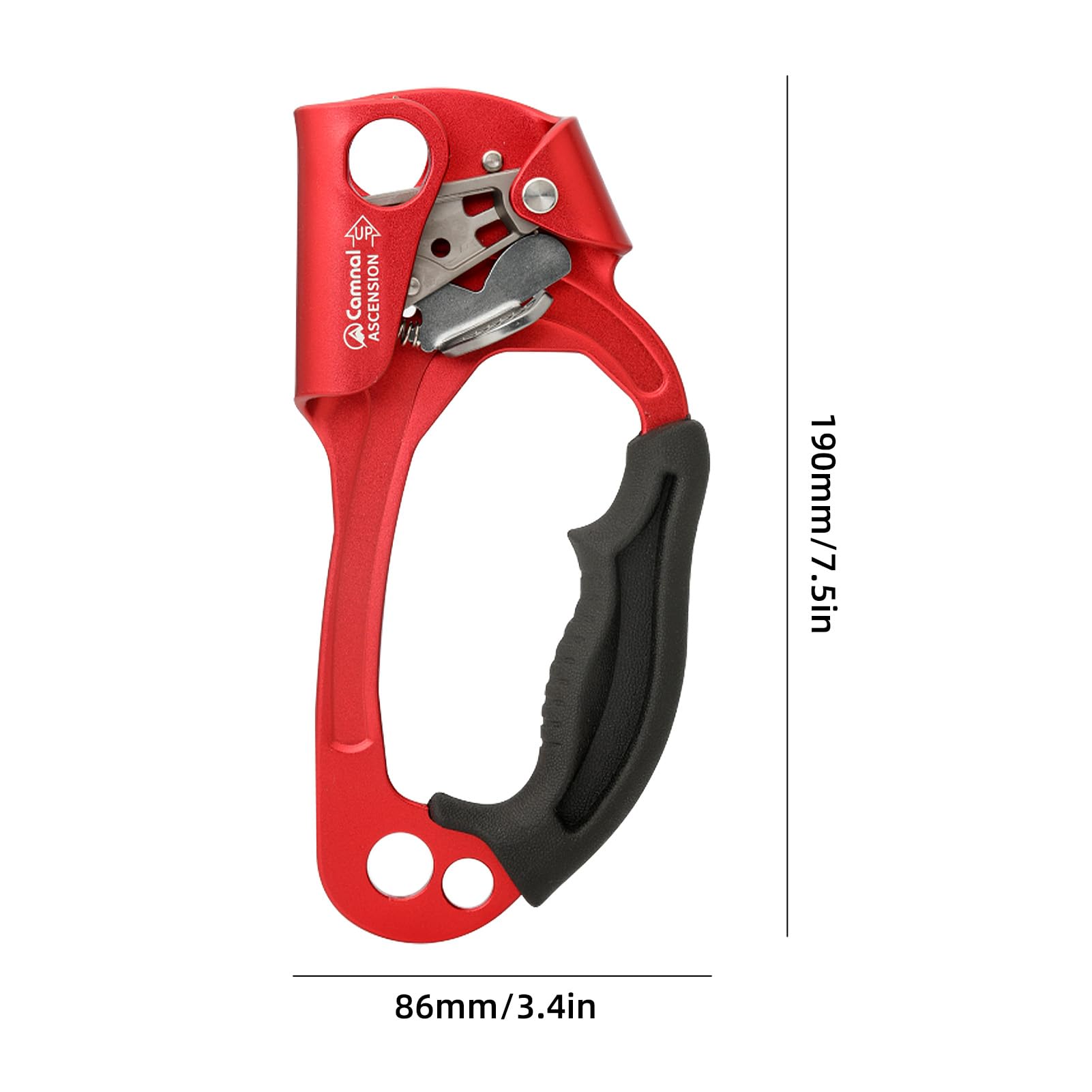 Aomiun mud-channel cam design maintains grip on dirty or icy ropes