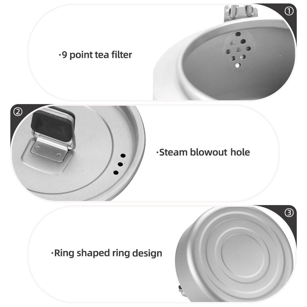 Aomiun Titanium Kettle bottom-ring design promotes even heat distribution