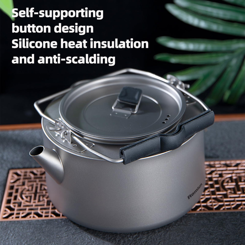 Aomiun Titanium Kettle built-in-filter for cleaner brews outdoors