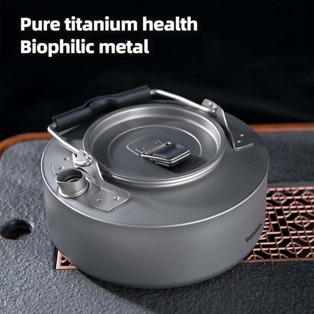 Aomiun titanium kettle ideal for camping, hiking, and picnics.