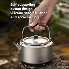 Aomiun Titanium Kettle resists corrosion for long-lasting outdoor use