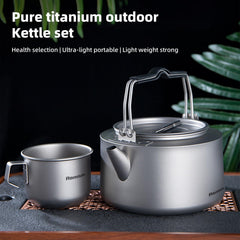 Aomiun Titanium Kettle folding-handle view for compact packing
