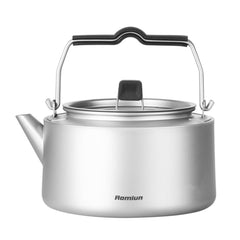 Aomiun Titanium Kettle with folding handle offers compact portability for backpacking