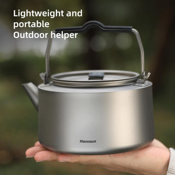 Aomiun Titanium Kettle weighs 245g for easy ultralight backpacking