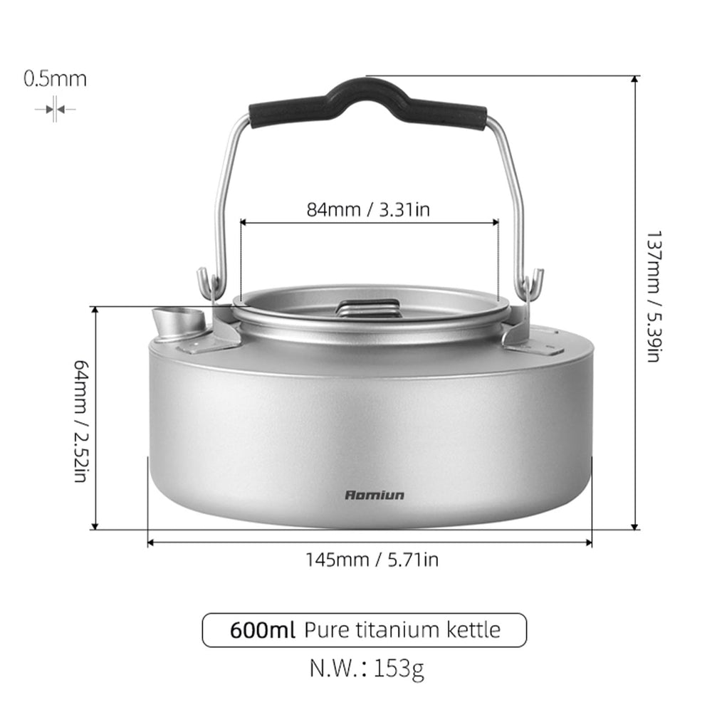 600ml capacity and rapid heating for camping scenarios.