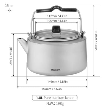 Aomiun Titanium Kettle comes with a storage bag for transport