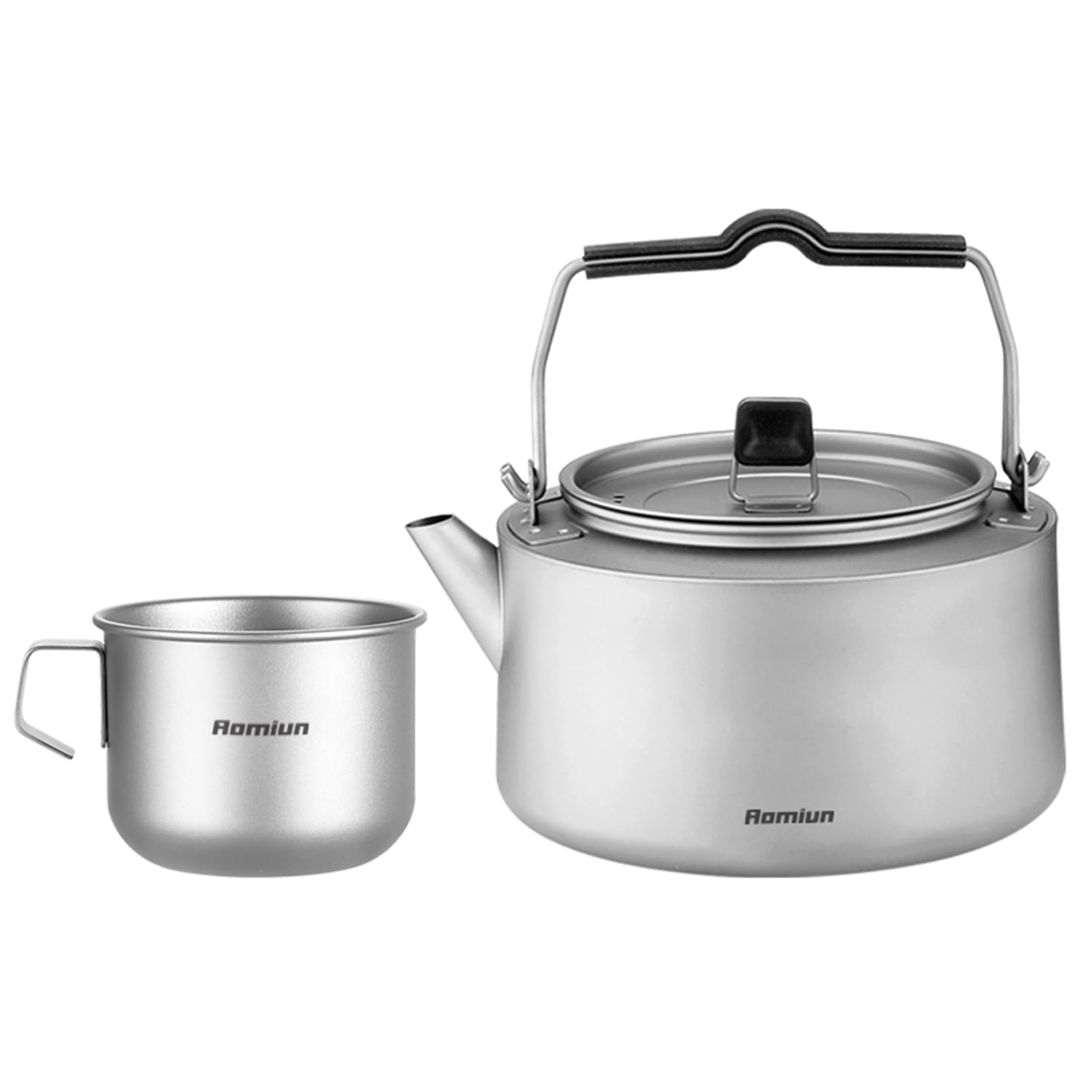 Aomiun Titanium Kettle ultralight 1L design for easy backpacking and quick boiling