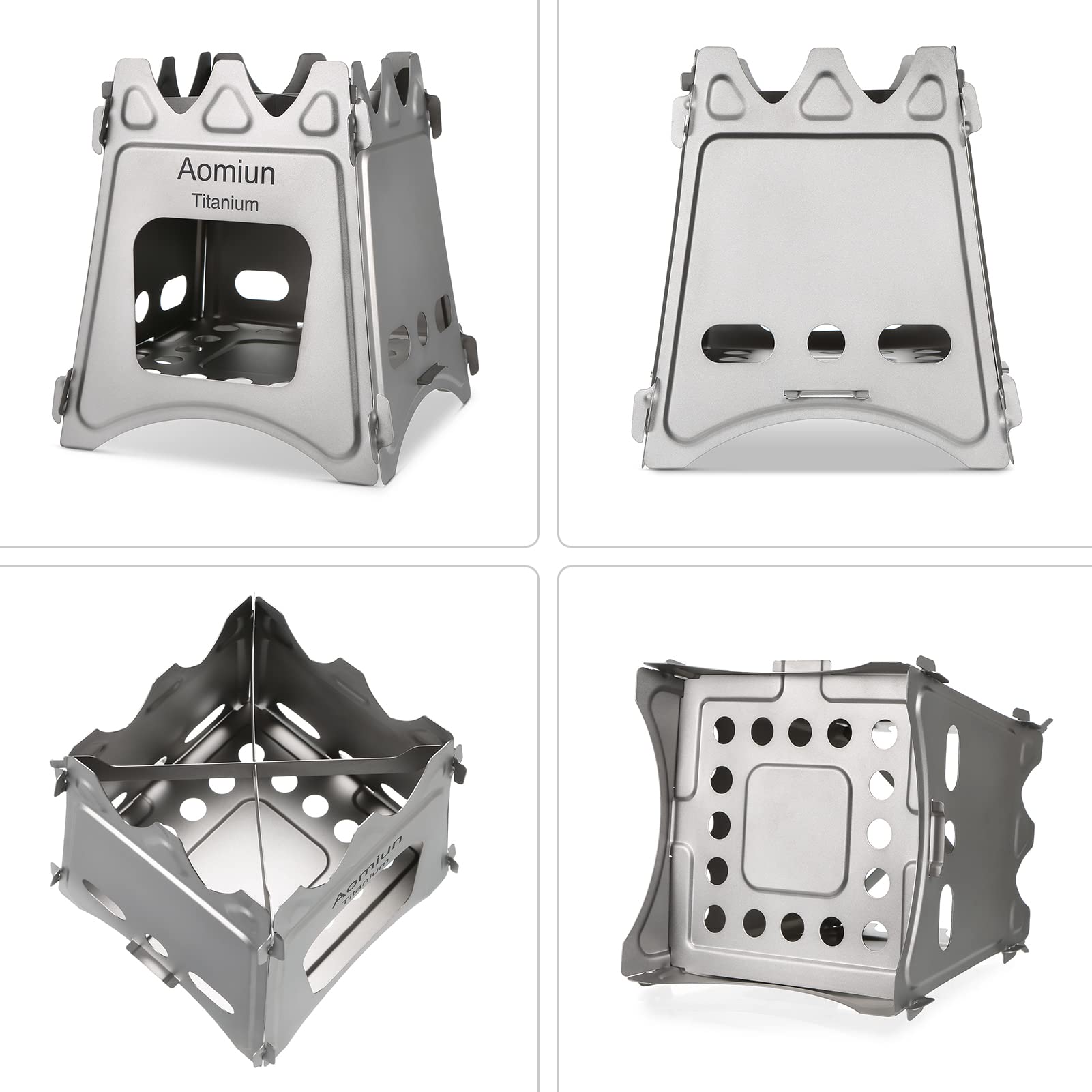 Aomiun titanium stove highlights durable materials for rugged outdoor use.