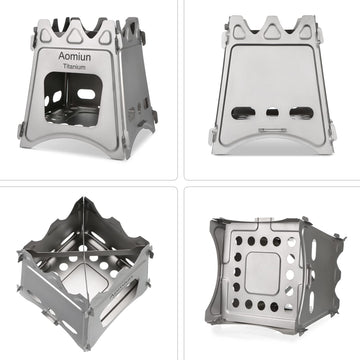 Aomiun titanium stove highlights durable materials for rugged outdoor use.