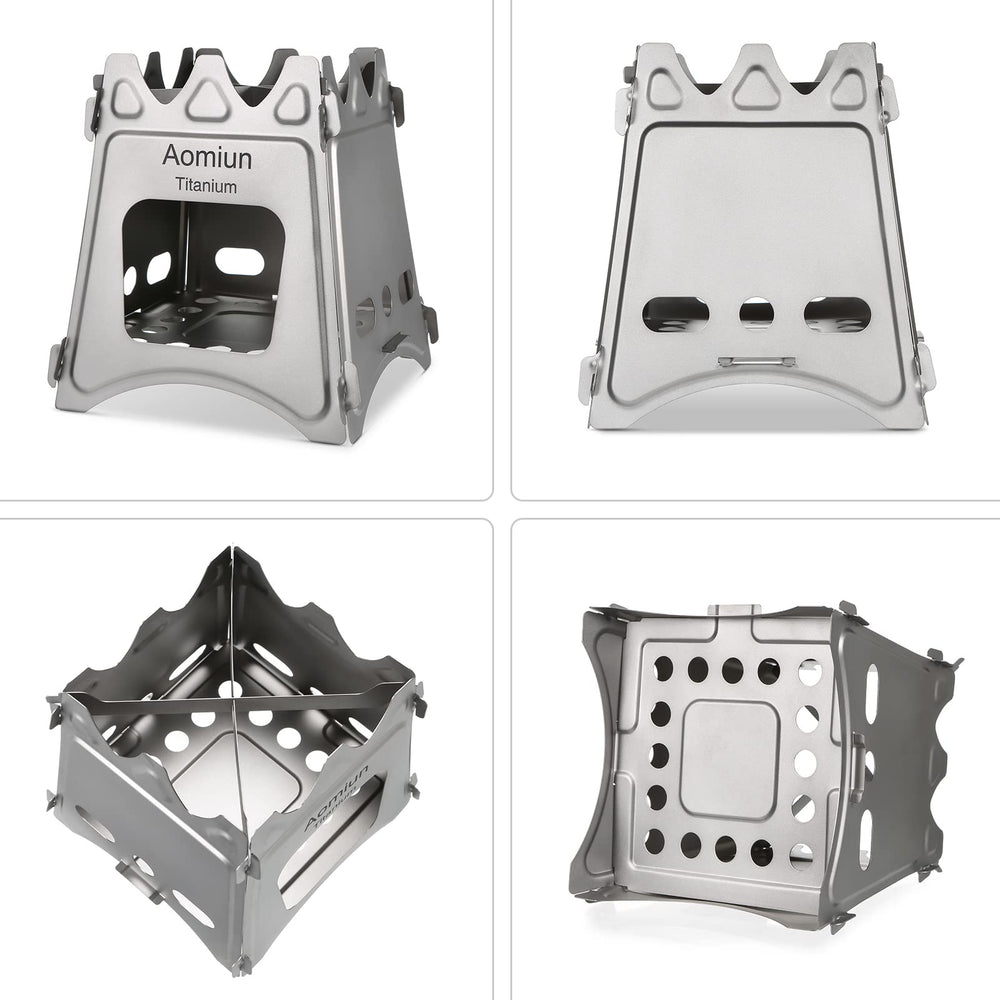 Aomiun titanium stove highlights durable materials for rugged outdoor use.