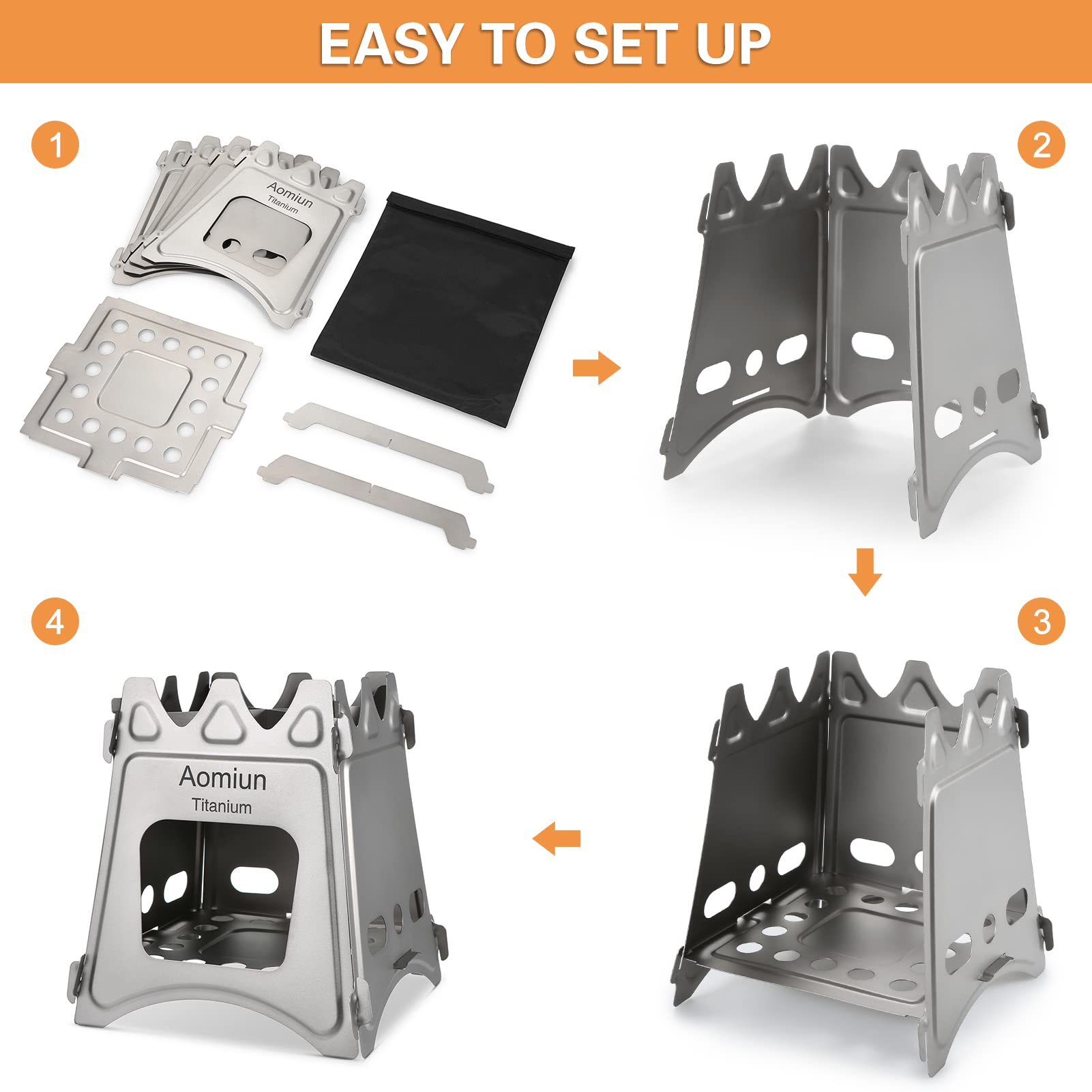 Aomiun stove wood-fuel loading design demonstrates easy fuel input.