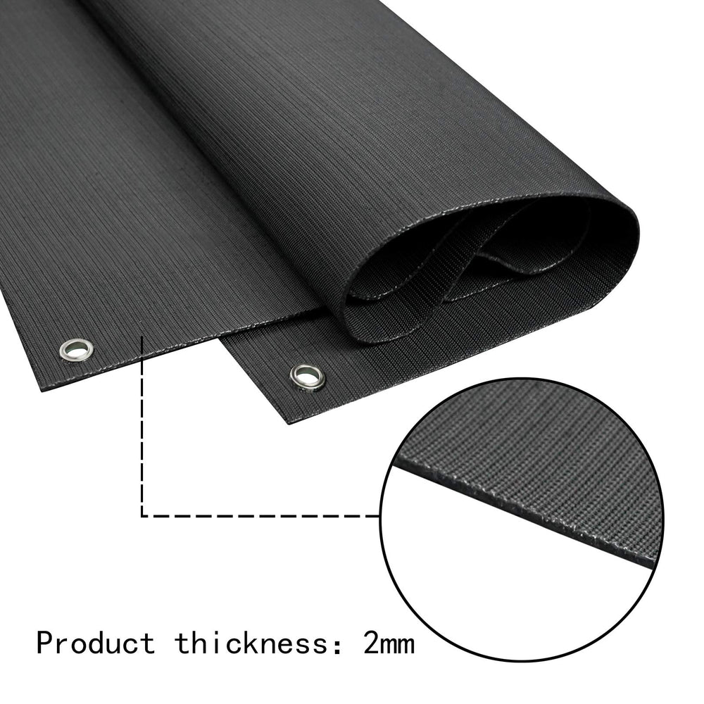 Aoneky archery backstop close-up reveals dense fiber cloth catching arrows.