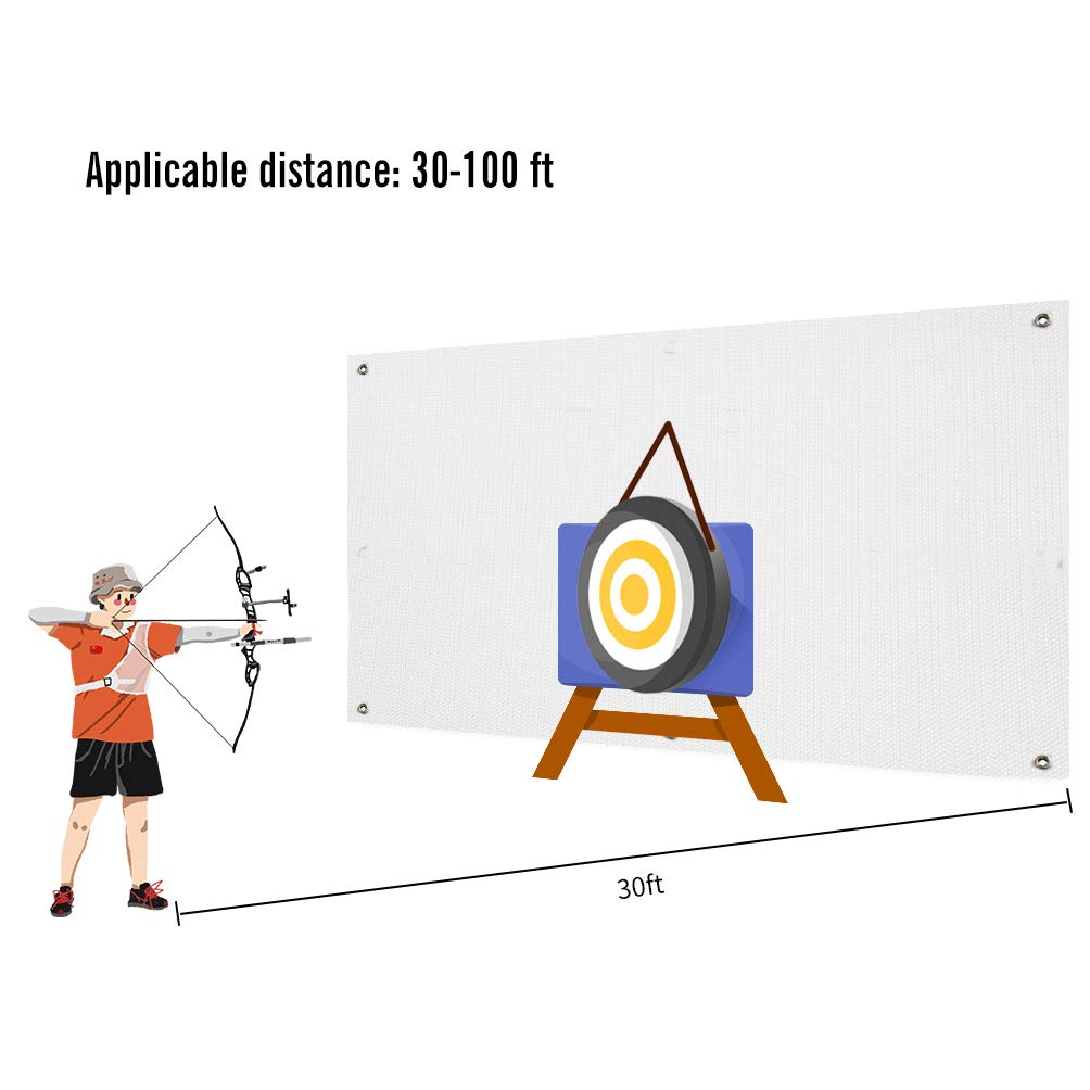 Aoneky backstop stops carbon, aluminum, and wood arrows for reliable retrieval.